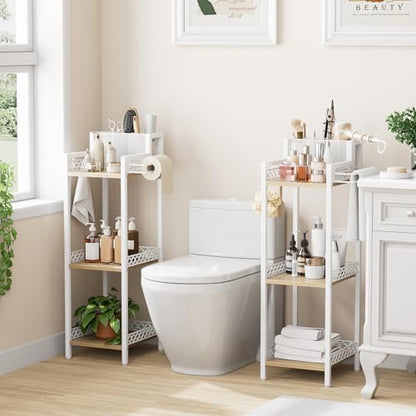 Slim Bathroom Storage Shelf Unit, Makeup Organizer for Small Spaces