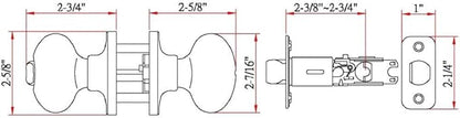 Design House 750497 Egg Privacy Bed and Bath Door Knob Satin Nickel
