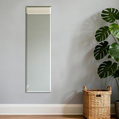 Frameless Full Length Mirror for Wall, 48x14 Inch Bathroom Vanity Mirror
