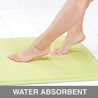 Bath Mats for Bathroom Non Slip - Lime 72" x 24" Memory Foam Bathroom Rugs - Quick Dry Bath Mat