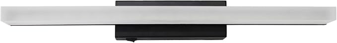 Facon 16.5Inch 12V LED RV Vanity Lights Fixtures with On&Off Switch, Matt Black Finished, RV Wall Sconces Bathroom Mirror Light with Acrylic Lens, 12Volts DC for RV, Camper, Motorhome