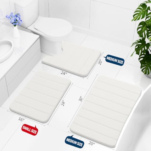 Buganda Memory Foam U-Shaped Toilet Rugs 24 x 20, Absorbent Bathroom mat