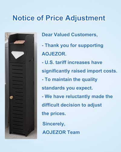 AOJEZOR Small Bathroom Storage Cabinet: Protect Rental Deposit for Renters