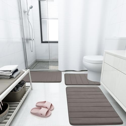 Buganda Memory Foam Bath Mat 30 x 20, Ultra Soft Absorbent Bathroom Rugs