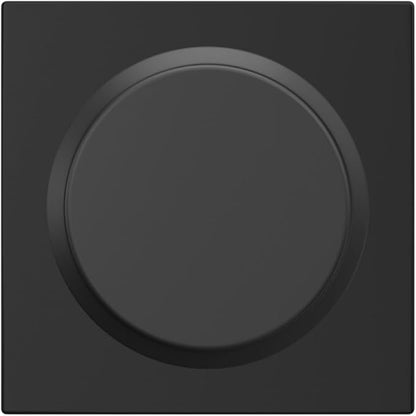 Schlage F170 BWE 622 COL Bowery Knob with Collins Trim Non-Turning Dummy Door Handle, Matte Black