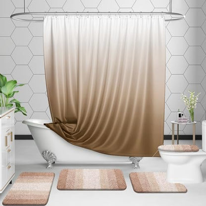 OLANLY Micorfiber Bathroom Rug Set 2 Piece, 47"x20"+24"x16"