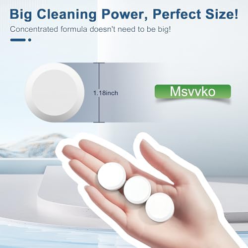 Msvvko Toilet Bowl Cleaner Tablets - 30 Pack Automatic Cleaners with Bleach, Slow-Releasing Toilet Tank Cleaners for Deodorizing & Descaling, Household Toilet Cleaners against Tough Stains