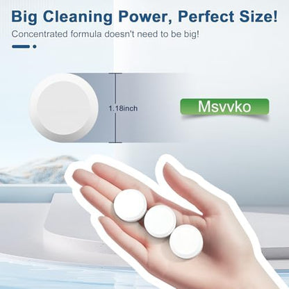 Msvvko Toilet Bowl Cleaners Bleach Tablets 54 PACK, Automatic Toilet Tank Cleaner, Bathroom Cleaner Against Tough Stains, No Scrubbing, Continuous Clean, Sparkling Fresh