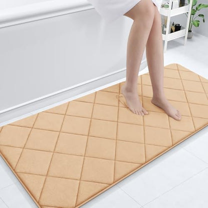 OLANLY Memory Foam Bath Mat 59x24, Ultra Soft and Absorbent Bathroom Rugs