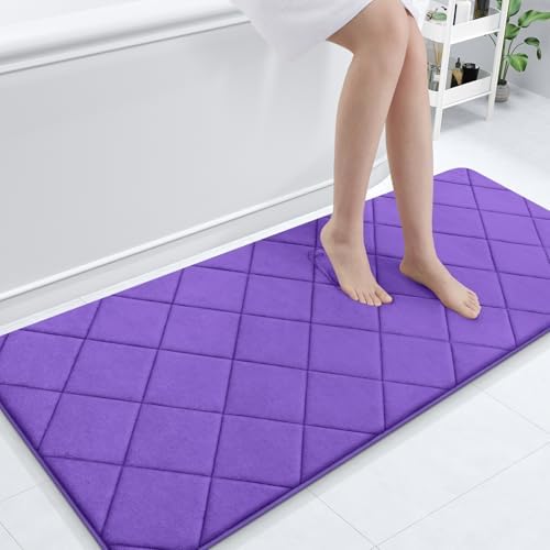 OLANLY Memory Foam Bath Mat 59x24, Ultra Soft and Absorbent Bathroom Rugs