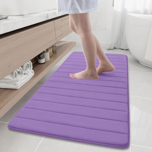 Buganda Memory Foam Bath Mat 60 x 24, Ultra Soft Absorbent Bathroom Rugs
