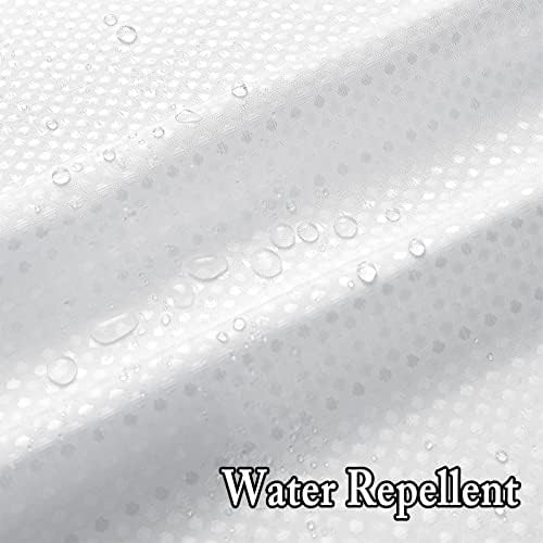 Gibelle No Hook Cloth White Shower Curtain with Liner, 36x74