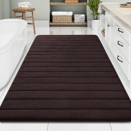 Buganda Memory Foam Bath Mat 70 x 46, Ultra Soft Absorbent Bathroom Rugs