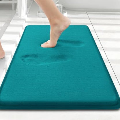 Smiry Memory Foam Bath Mat 24x16, Extra Soft and Absorbent Bathroom Rugs