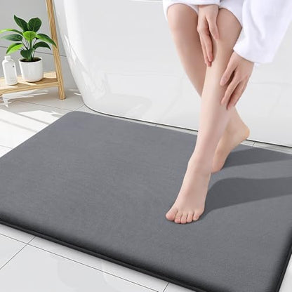 Smiry Memory Foam Bath Mat 34x21, Extra Soft and Absorbent Bathroom Rugs
