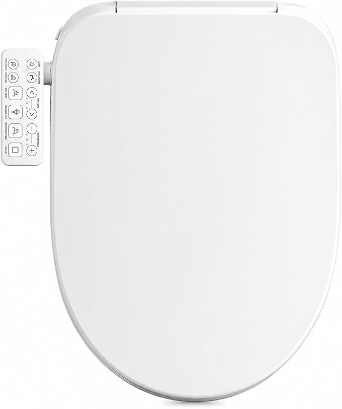 GAICOM Bidet Toilet Seat Elongated, Electric Smart Heated Toilet Seat | Instant Warm Water & Dryer, Multiple Cleaning Modes, Side Control, Self-Clean Nozzle, Quiet-Close, Easy Installation