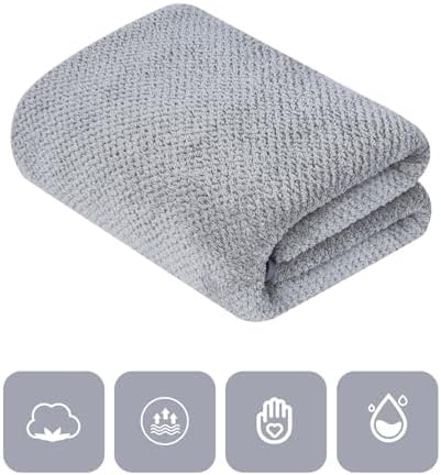 Extra Large Bath Towel Set of 2 (35"x70"),Oversized Bath Sheet Super Soft Highly Absorbent Jumbo Bathroom Towel Set Microfibers Quick Dry Shower Towel for Hotel,Bathroom,Guest,Spa,Gym (2PCS Grey)
