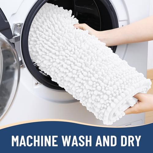 Arotive Round Bathroom Rugs 30x30, Soft Absorbent Chenille Shaggy Bath Mat