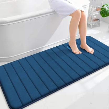 OLANLY Memory Foam Long Bathroom Rugs Runner 59x24, Super Soft Absorbent