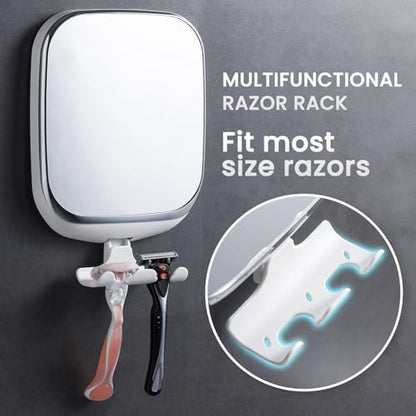 TAILI Shower Mirror Fogless for Shaving,Fogless Mirror for Shower with Tray