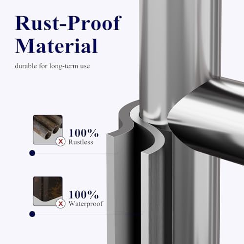 Kitsure Metal Toilet Paper Holder Free Standing, Medium, Chrome Silver