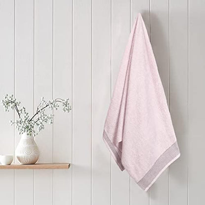 Belizzi Home Ultra Soft 2 Pack Oversized Bath Towel Set 28x55 inches, 100% Cotton Large Bath Towels, Ultra Absorbant Compact Quickdry & Lightweight Towel, Ideal for Gym Travel Camp Pool - Pink