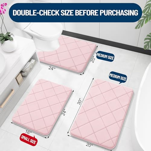 OLANLY Memory Foam Bath Mat 36x24, Ultra Soft and Absorbent Bathroom Rugs
