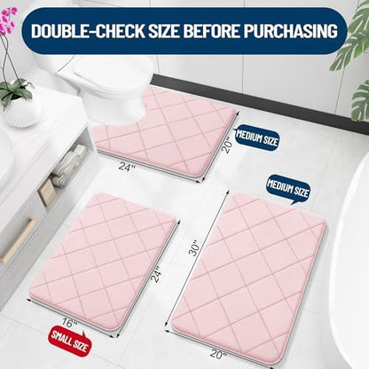 OLANLY Memory Foam Bath Mat 36x24, Ultra Soft and Absorbent Bathroom Rugs