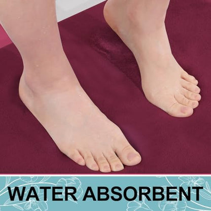 Smiry Memory Foam Bath Mat 59x20, Extra Soft and Absorbent Bathroom Rugs
