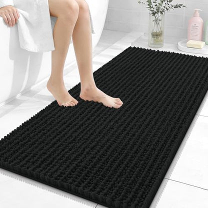 OLANLY Bathroom Runner Rugs 47x24, Thick Soft Absorbent Chenille Bath Rugs