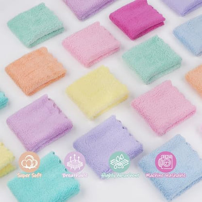 UNIMADE Baby Washcloths, Super Soft Microfiber Coral Fleece Wash Cloths