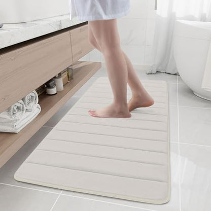 Buganda Memory Foam Bath Mat 55 x 24, Ultra Soft Absorbent Bathroom Rugs