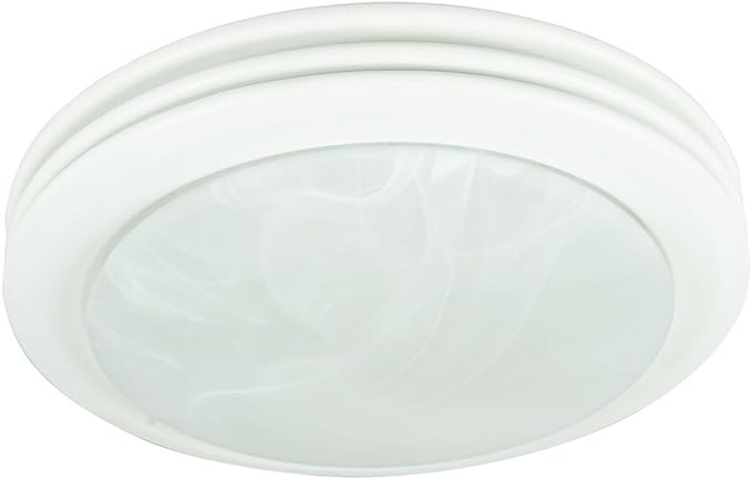 Good Housekeeping (90052 Yorkshire 80 CFM 2.5 Sones Decorative Bathroom Ventilation Exhaust Fan with Light in Satin White