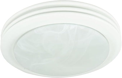 Good Housekeeping (90052 Yorkshire 80 CFM 2.5 Sones Decorative Bathroom Ventilation Exhaust Fan with Light in Satin White