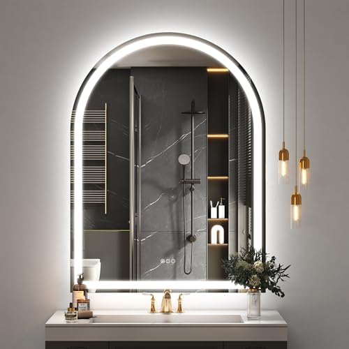36x48 Inch Arched LED Bathroom Mirror