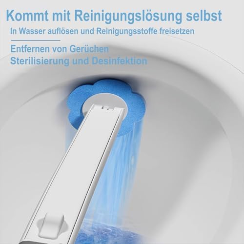 72 PCS Toilet Brush Refills,Toilet Cleaner Refill Pads Disposable Toilet Cleaning System Toilet Bowl Cleaners Scrubbing Pads for Bathtub Wash Basin(Only Refills，Only Fits for Ucaimao)-Blue