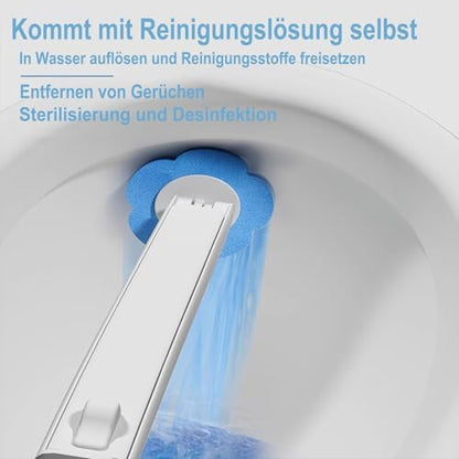 72 PCS Toilet Brush Refills,Toilet Cleaner Refill Pads Disposable Toilet Cleaning System Toilet Bowl Cleaners Scrubbing Pads for Bathtub Wash Basin(Only Refills，Only Fits for Ucaimao)-Blue