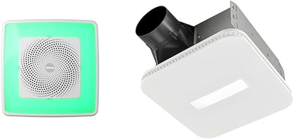 Broan-NuTone 110 CFM Bluetooth Speaker Bath Fan and 80 CFM CleanCover Bath Fan with Selectable CCT LED Light
