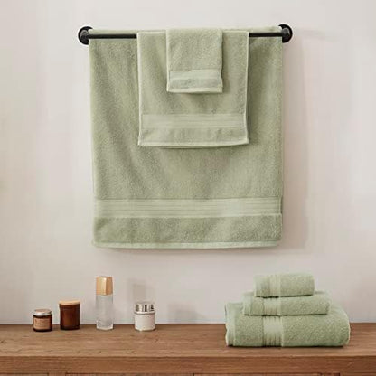 COZYART Luxury Bath Towel Set 3 PCS, Sage Green 100% Turkish Cotton 650 GSM