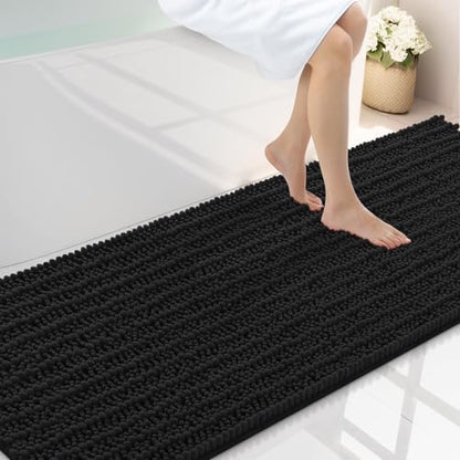 Smiry Bathroom Rugs 70X24, Extra Soft Rubber Backing Chenille Bath Mats