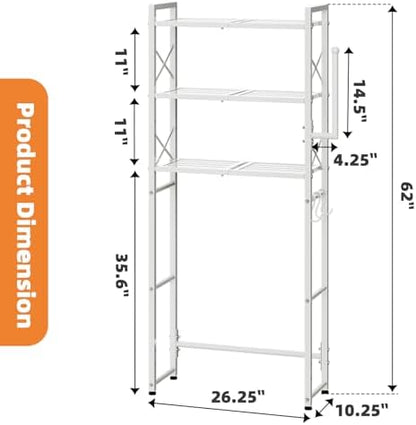 Simple Trending Over The Toilet Storage Rack, 62" H Bathroom Organizer