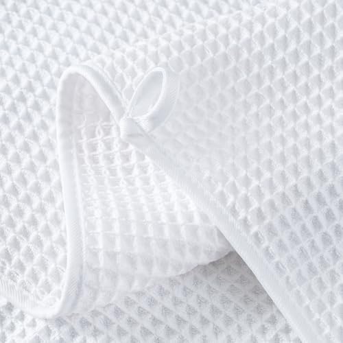 Microfiber Waffle Bath Towels, 4 Pieces, Soft, Absorbent, Fast Drying, Lint Free 430 GSM (27''x55''/68.58 cm x139.7 cm)