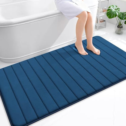 OLANLY Memory Foam Large Bath Mat 59x34, Super Soft Absorbent Bathroom Rugs