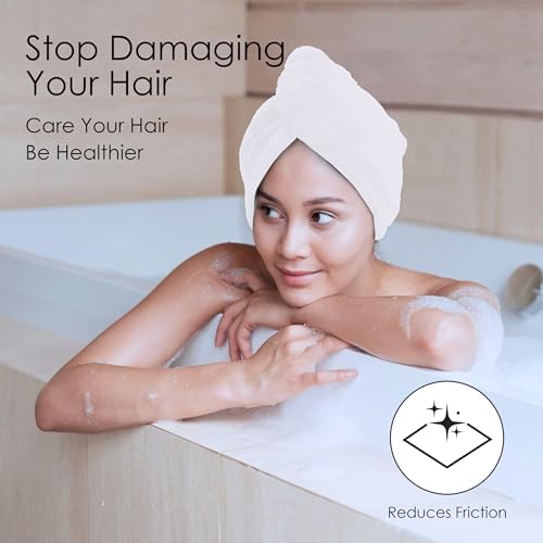TENSTARS Hair Towel Wrap for All Hair Types, 5 Pack Microfiber Turban