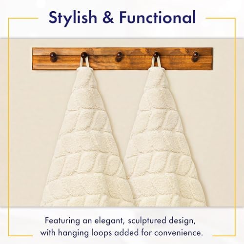 Alusa Home Ultra Soft & Stylish 700 GSM Luxury Bath Towels - 100% Zero-Twist, Long-Staple Cotton - Remarkably Absorbent & Quick Drying - 6 Piece Towel Set (Papyrus)