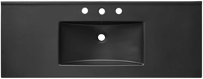 Modway Elysian 48" Burl Wood Single Bathroom Vanity in Black Brown with Ceramic Sink Basin