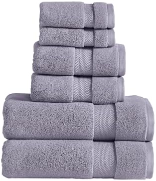 Modern Threads Luxury 6-Piece Quick-Dry Towel Set – Plush & Ultra-Absorbent for Spa-Like Experience, Lilac