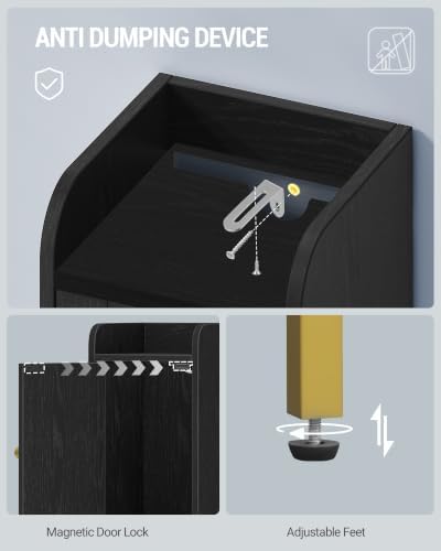 Hzuaneri 4-Tier Narrow Tall Storage Cabinet
