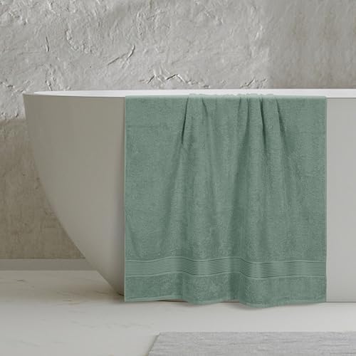 Belizzi Home Cotton 2 Pack Oversized Bath Sheet 35x70, Large Bath Sheet, Ultra Soft, Absorbent, Compact, Eco-Friendly, Recyclable, Quick Drying and Lightweight Towel - Jade