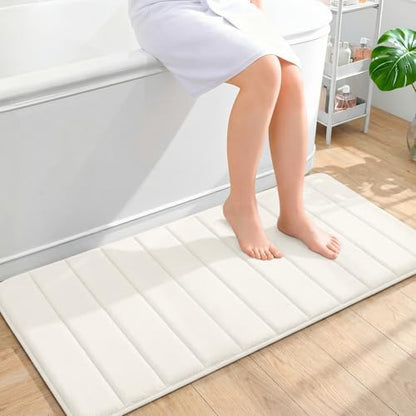 OLANLY Memory Foam Long Bathroom Rugs Runner 44x20, Super Soft Absorbent